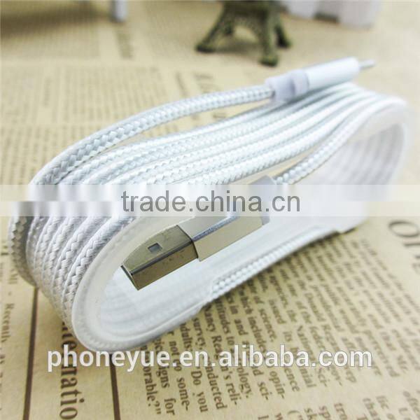 with pallet 1.5m line alloy nylon braided usb cable for samsung note5