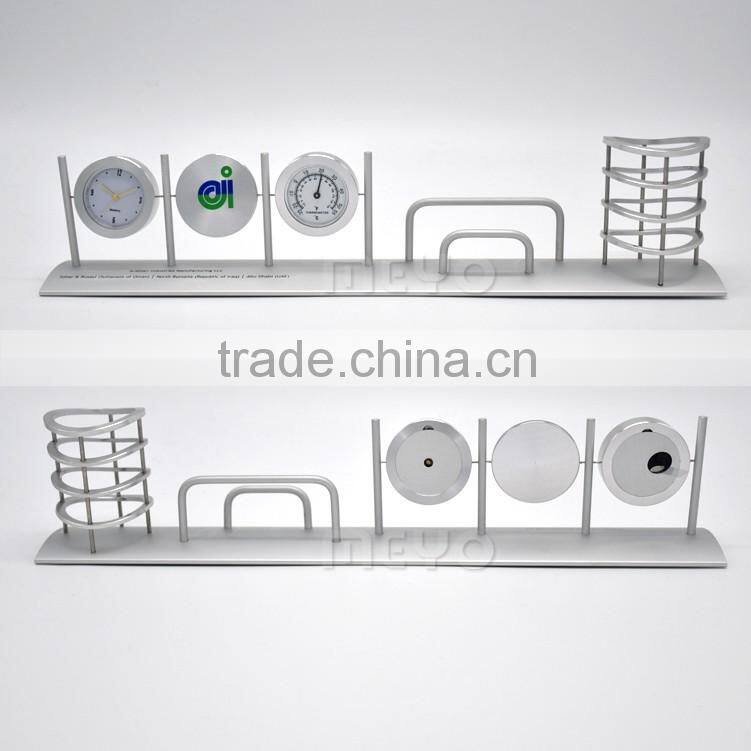 New designed desk clock temperature gauge shelves combination