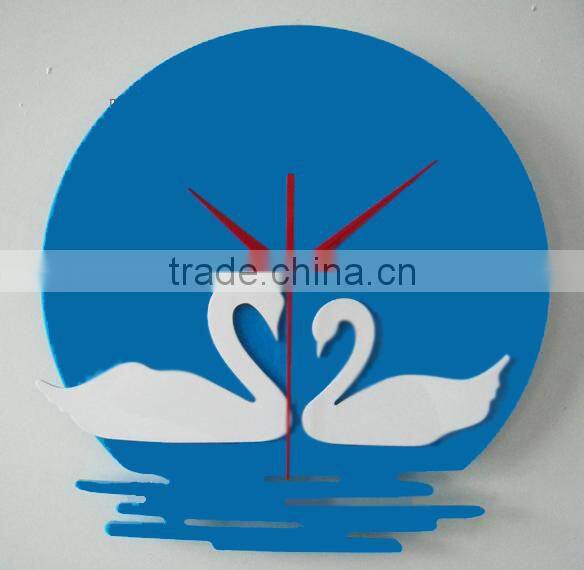 ACC2011 heart shape DIY acrylic clock for decoration