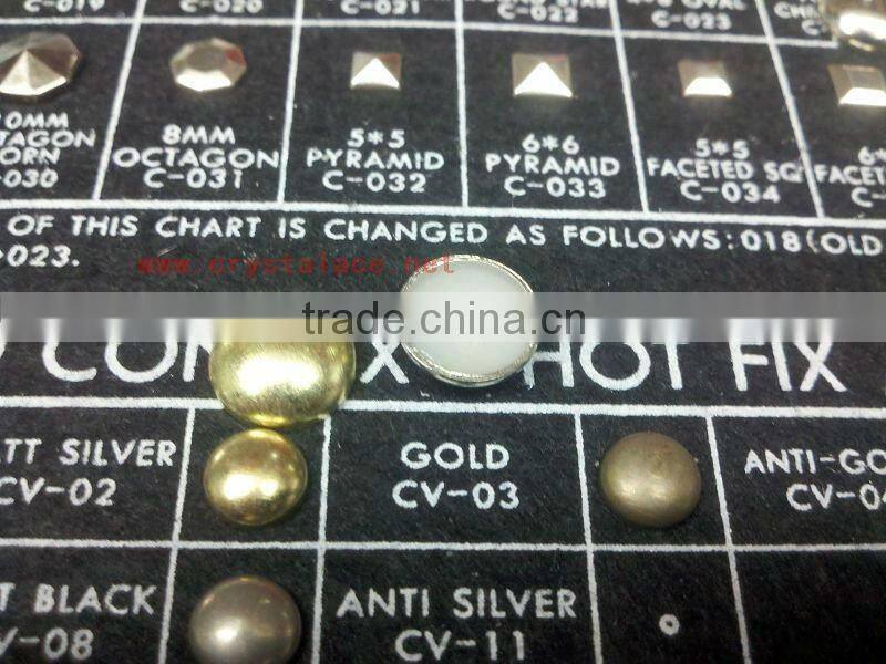 Hot fix convex stud for garnents