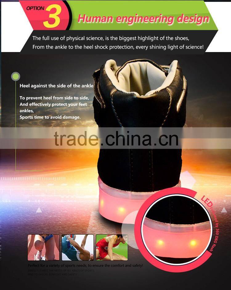 Dubai shoes 2016 summer LED shoes glowing flashing shoes adult