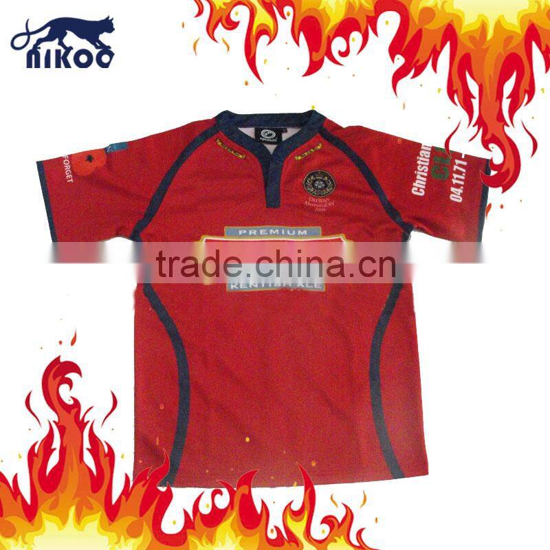 Full sublimated with custom logos cheap rugby jersey wear