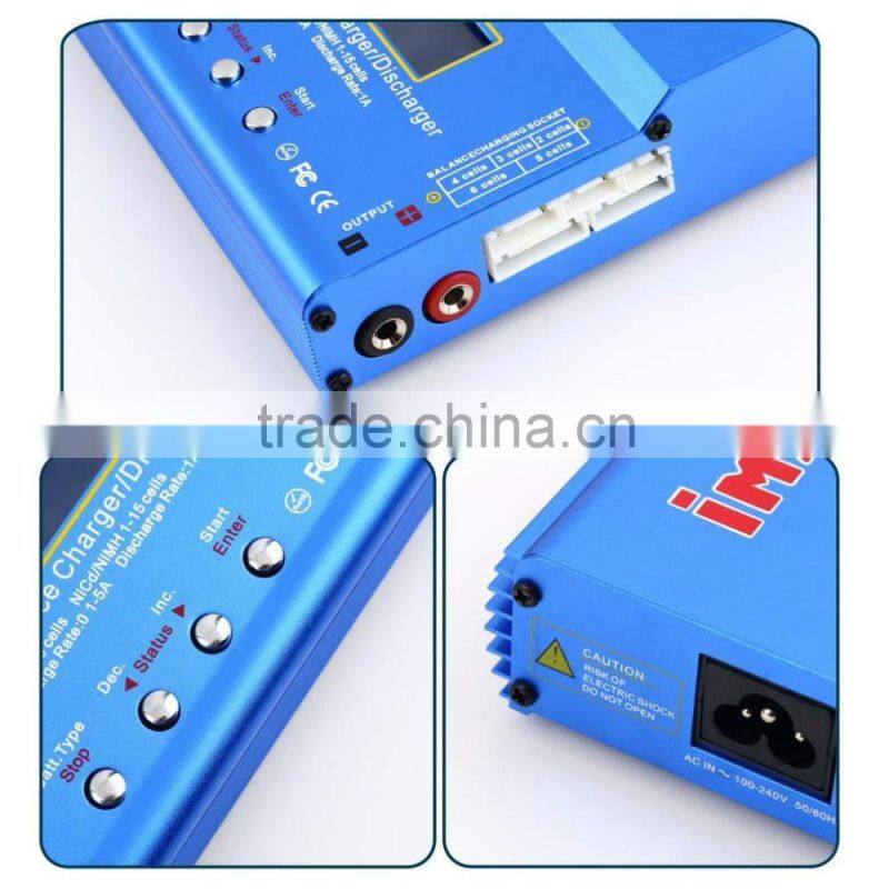 80W iMAX B6AC B6 AC Dual Power LCD Control Digital Lipo Lipro NiMH 3S/4S/5S RC Battery Balance Charger Batteries Discharger EU/A