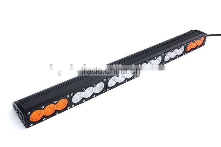 hybrid amber&white mixed beam offroad led light bar 180w with high lumen