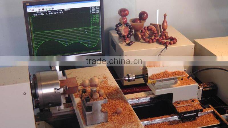 KC340 mini lathe machine CNC wooden bowl making machine/cnc turning machine