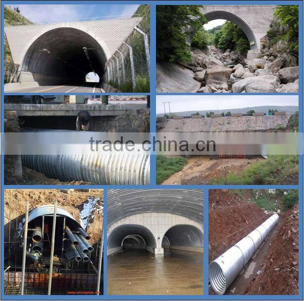 Draining pipe, Draining corrugated Spiral Corrugated Metal Culverts