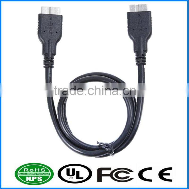 USB3.0 MicroB To MicroB Cable Extension Data Wire OTG Cable For Smart Phone