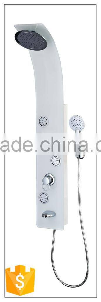 hydrotherapy tempered glass bathroom column shower wall set