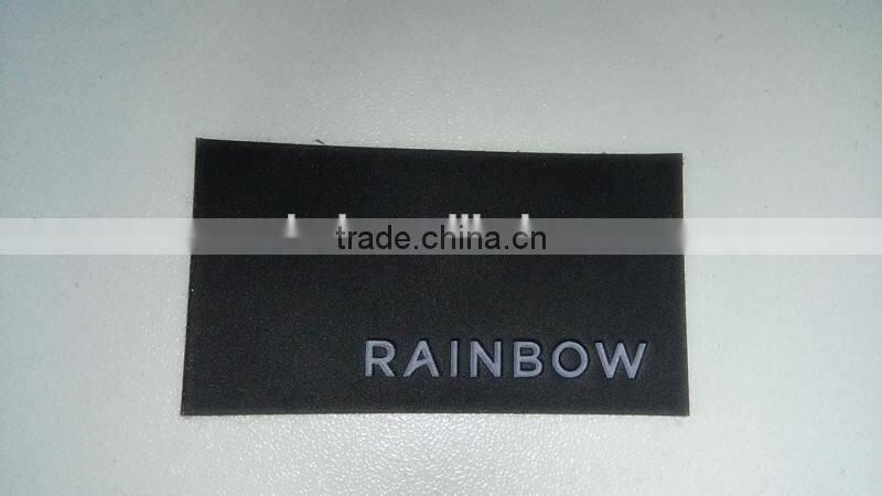 custom black leather label and leather patch with EXW price