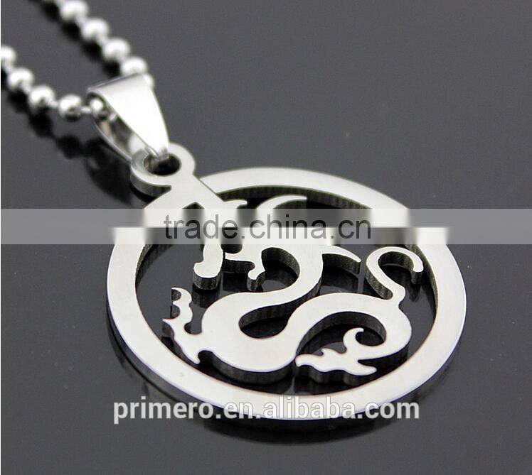 316L Stainless Steel Dragon Pendant Necklace Fashion Pterosaur Necklaces Summer Fine Men Jewelry