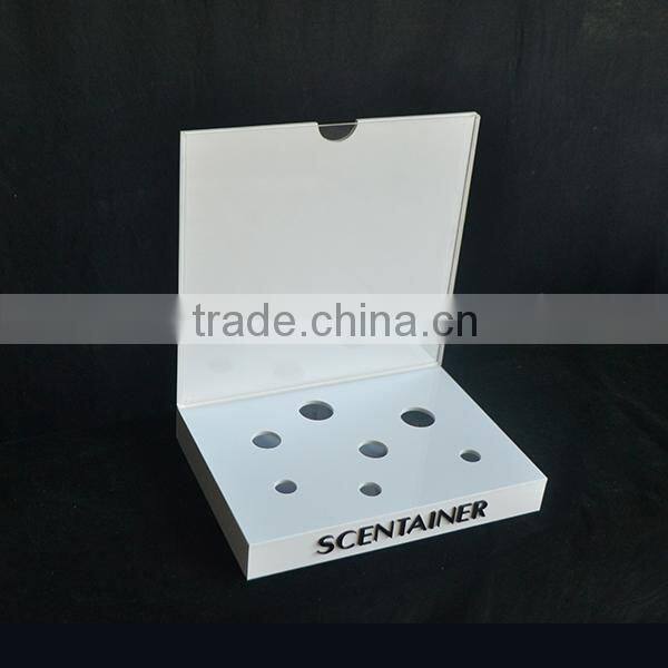 Customized white cosmetic display with led