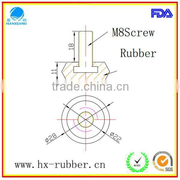 heat resistant anti-skidding /rubber feet/rubber pad for running machine/Honda Parts