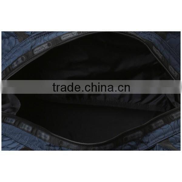 J113 nylon fabric with embroidery follow fashion 2 in 1 handbag