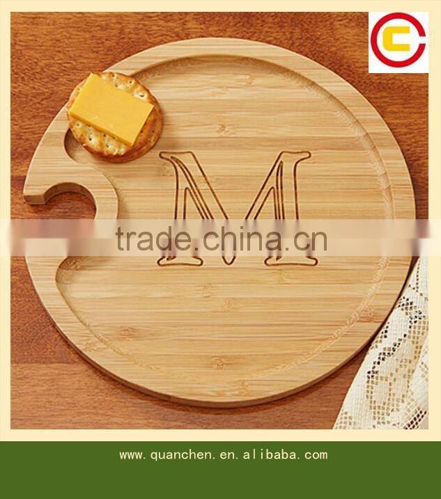 Monogram Elegance Bamboo Mingling Plate