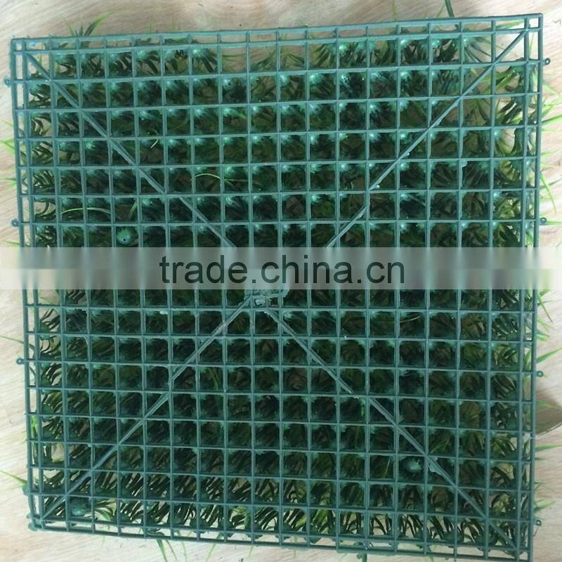 Garden decor 50*50cm plastic leaf fence hedge artificial grass mat