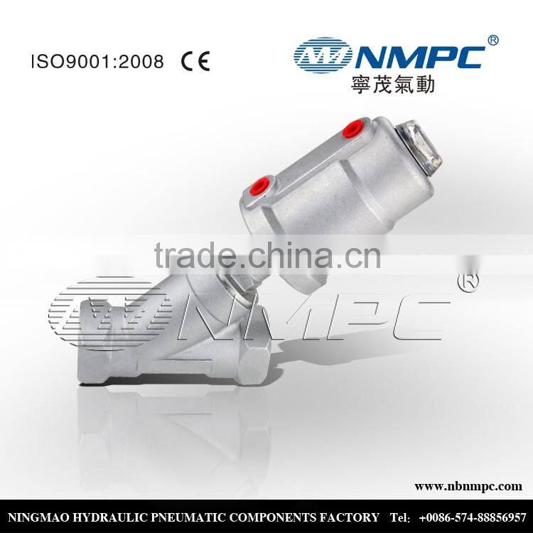 Single action Normally closed air pneumatic angle seat valves
