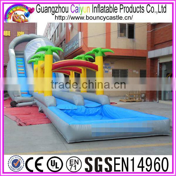 Outdoor Game Long Inflatable Water Slide For Sales