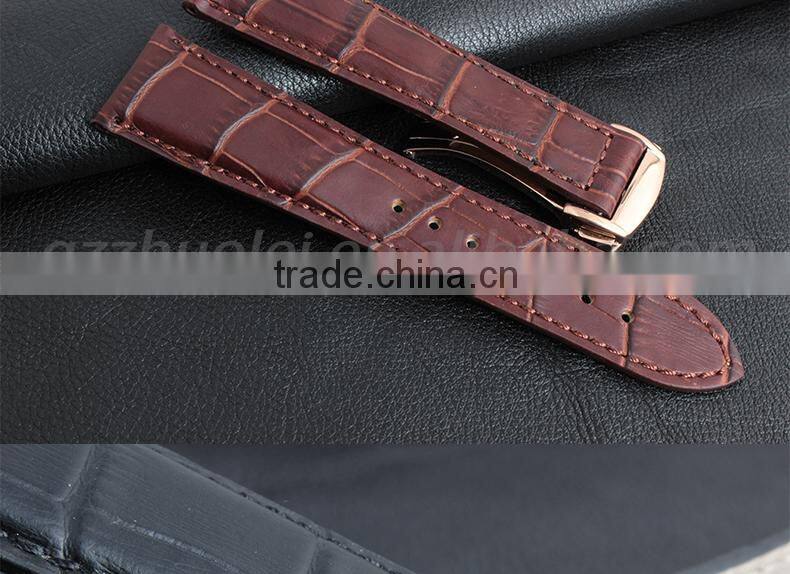 2015 Fashion Croco grain calf leather watch band leather watch strap 19mm 20mm 22mm