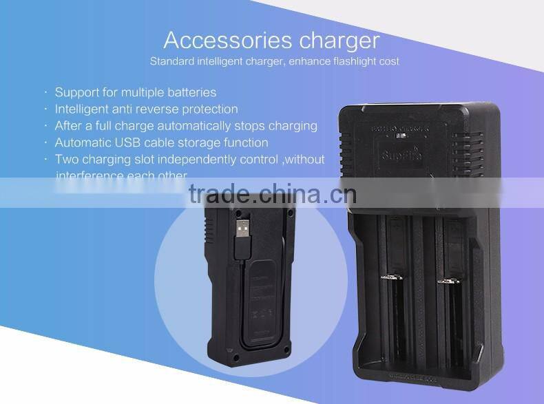 SupFire Y12 XML2-T6 led flashlight high power 1100 lumen 2 18650 li-ion batteries aluminium alloy big torch