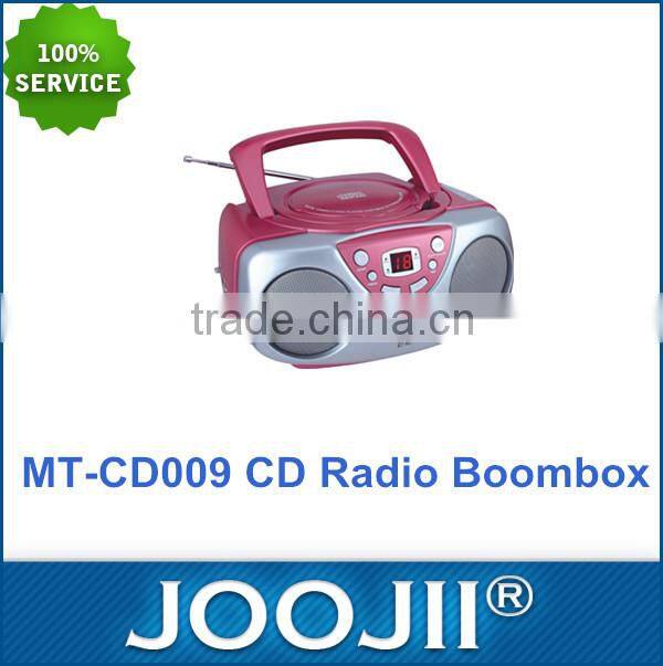 AUX in Phone-out AC and battery power supply Radio CD Boombox