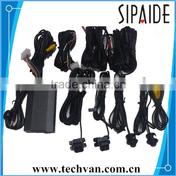 HD 360 view car camera system With Panoramic Visualization