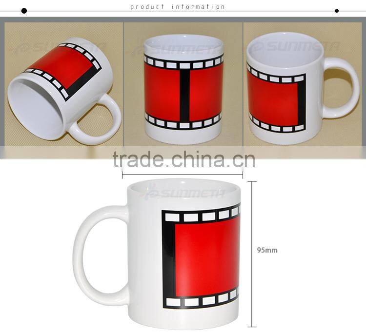 Sunmeta 11OZ sublimation white mug with film color changing At Low Price Wholesale From Sunmeta
