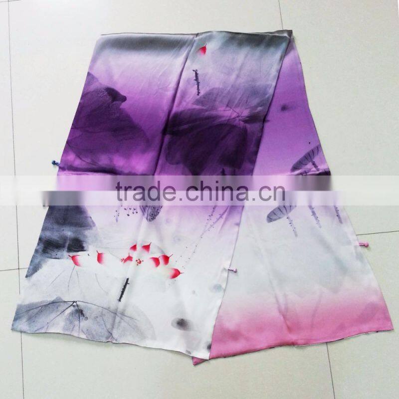 scarfs pashmina with digital printing on double layer silk