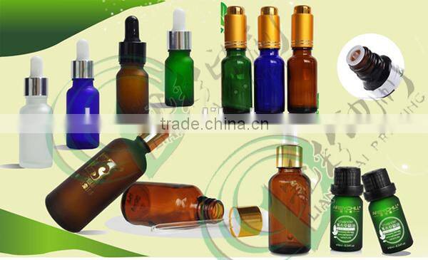 5/10/15/20/30/50/100ml green dropper bottles with aluminium gold cap, dropper green bottle