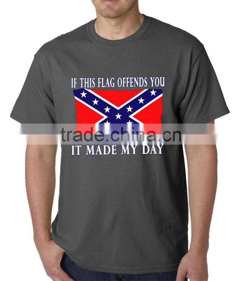 Custom T shirt with silk screen print and combed soft cotton