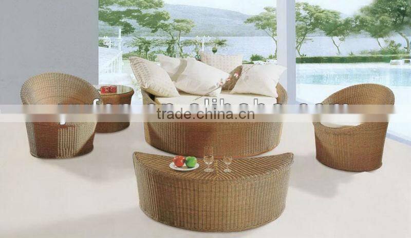 plastic rattan aluminum beach bed