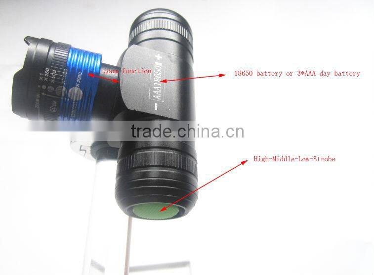 New style multifunctional aluminum XML T6 led bicycle light