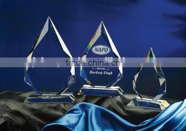 new design star shape crystal trophy award