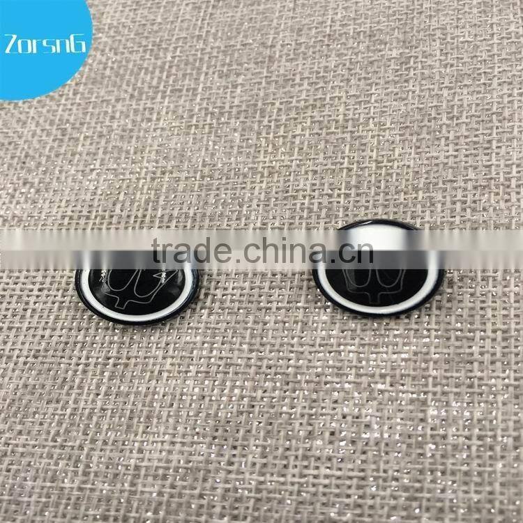 fashion accessory logo embossed shiny buttons custom metal snap button