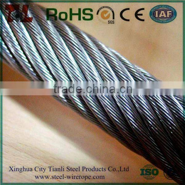304&316 stainless steel wire rope 1x19