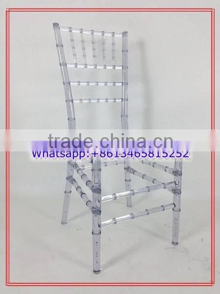 Transparent Crystal Clear Resin Plastic Event Rental Chiavari Chair