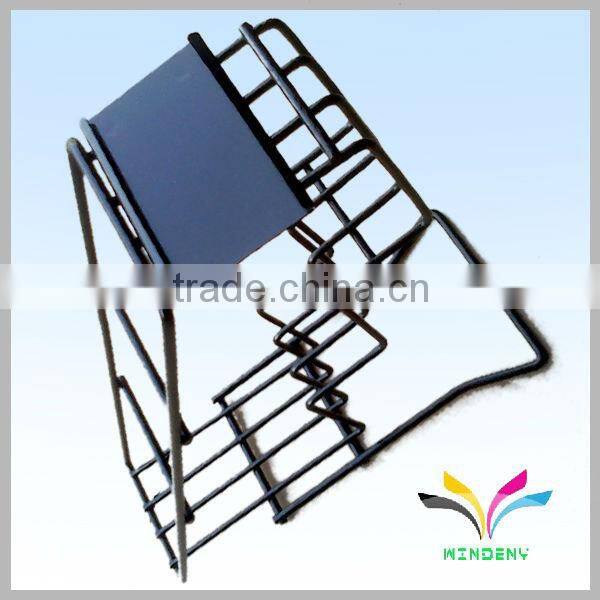 Hot selling smart design metal blcak wine bottle rack wire display
