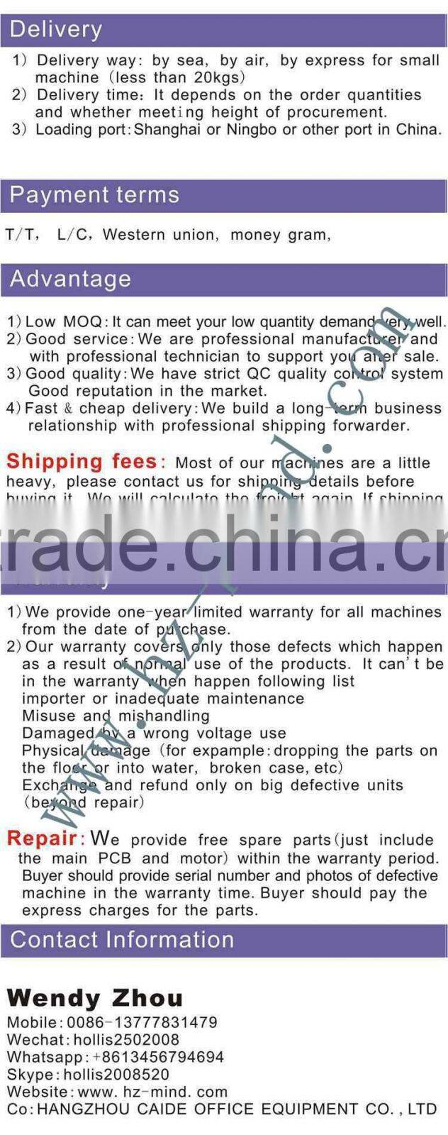 Glue Binder with Creasing Perforating Cutting Desktop Gluing Hot Glue Binder