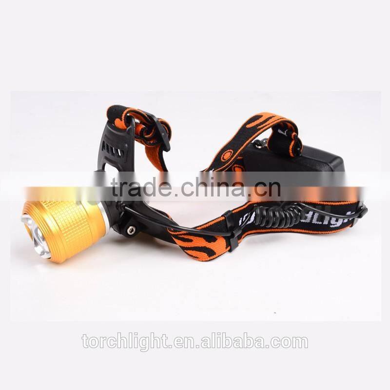 2000 Lumen ultra bright led headlights for camping&searching fashion design focus led head light