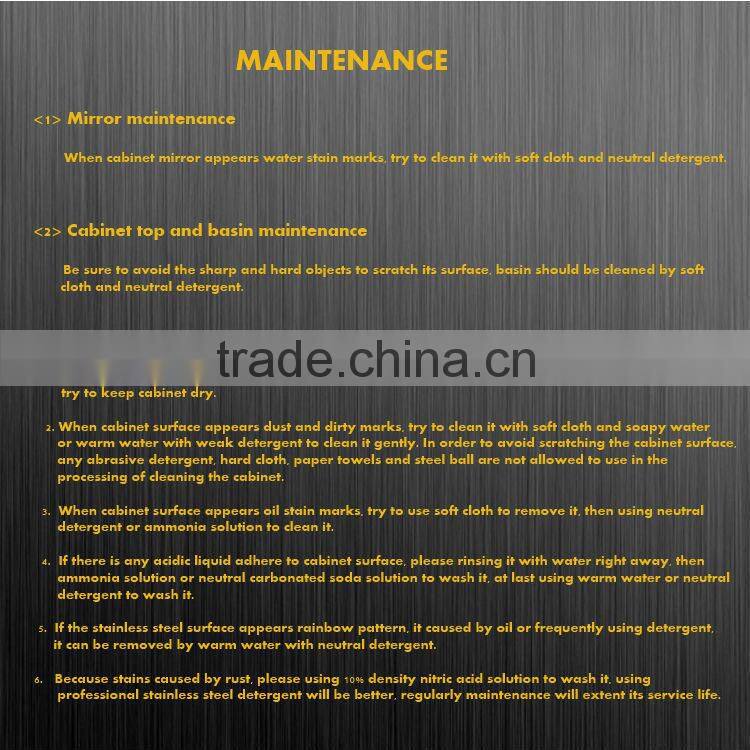 wall mounted stainless steel bathroom cabinet