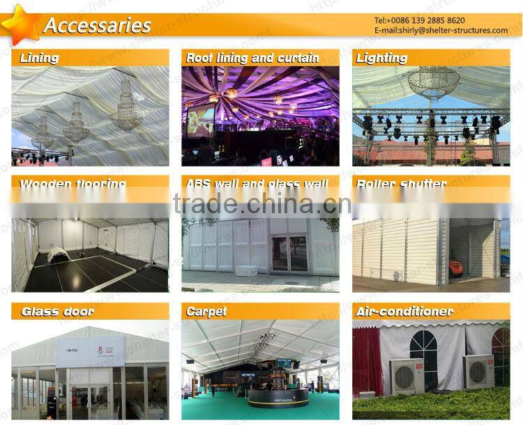 Tempering Double Glass Door tent With Stair And Balcony Used for Big Tent, Small Tent
