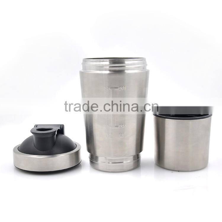 Wholesale 2015 Metal Shaker Protein Bottle BPA free