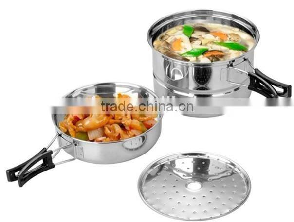 multipurpose korean outdoor cooking pot set /stainless steel soup pot/ stainless steel frying pot