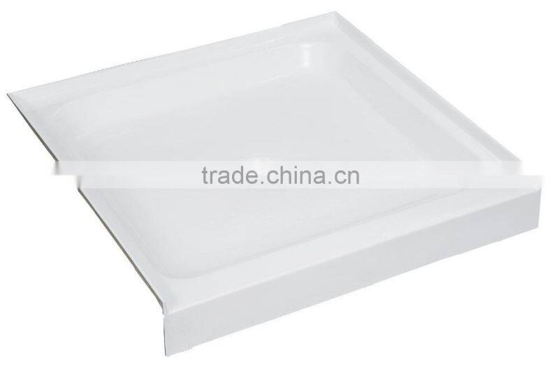 North America market UPC/cUPC certified acrylic shower base, tray with tile flange, cupc alcove base