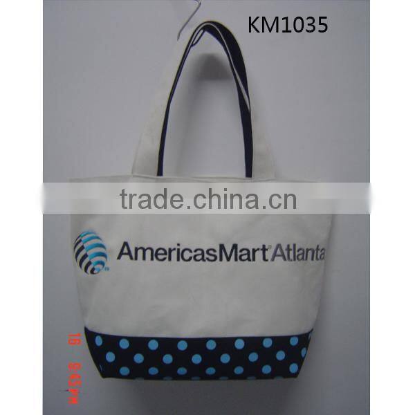 China wholesale OEM grocery women canvas bag embroidery