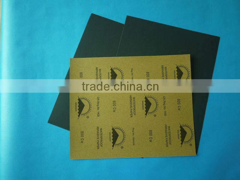 C-Weight kraft paper waterproof sanding sheet silicon carbide for textile, apparel, car produce and aftersale service