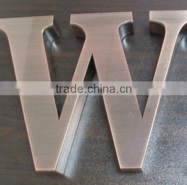 3d various typeface small metal number signs