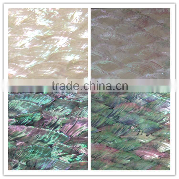 hot-sale green natural abalone mother of pearl shell paper pieces for wall decorative