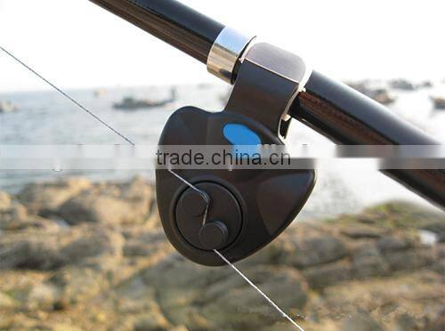 Black Electronic LED Light Fish Bite Sound Alarm Bell Clip On Fishing Rod