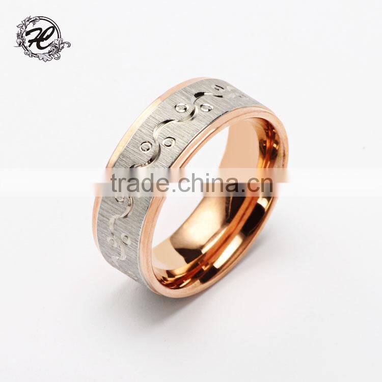 Titanium 316l stainless steel engagement rings with stones brushed stainless steel Wedding ring