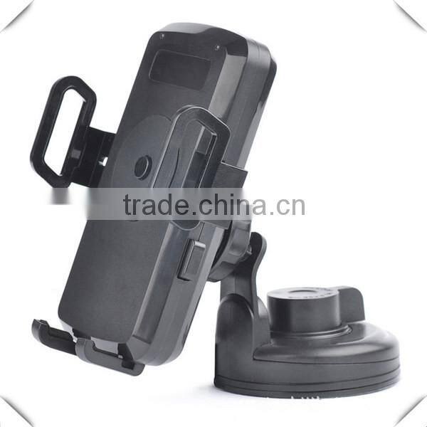 New products with holder stand 360 degree rotation mobile phone qi wireless car charger